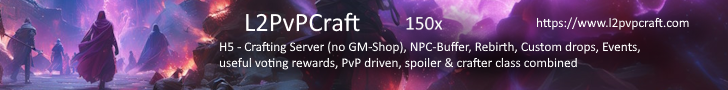 L2PvPCraft - brand NEW 150x crafting PvP Server